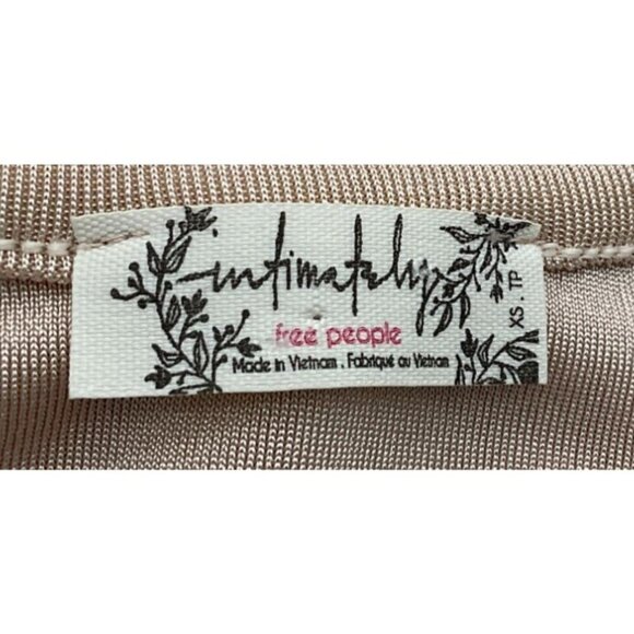 Intimately Free People In Your Arms Beige Long Sleeve Bodysuit Thong NWOT XS - Picture 8 of 9